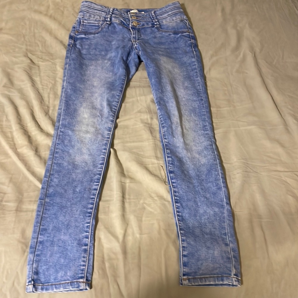 Girls High wasted 3 button skinny jeans